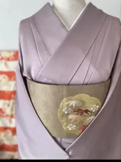 しつけ付き 型染めぼかし リーフ尽くし付下げ小紋正絹着物 しつけ付き 型染めぼかし リーフ尽くし付下げ小紋正絹着物 付