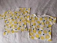 ２枚セット新品未使用Olu'olune レモン柄 Tシャツ 130cm100cmのサムネイル