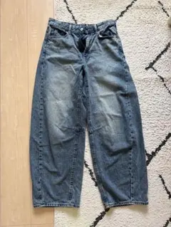 GU バレルレッグジーンズ ブルー L