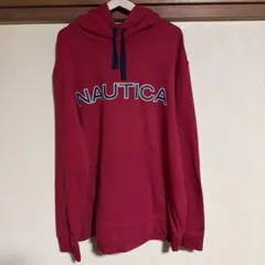 NAUTICA ノーティカ 古着 プルオーバーパーカー レッド
