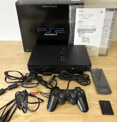 PS2 本体 SCPH-50000NB 完品 メモリーカード・DVDリモコン付