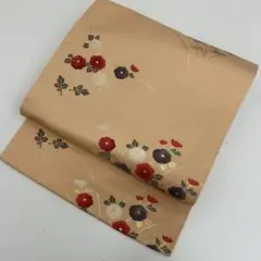 1000円売切り 名古屋帯 金彩 唐織の草花 正絹 MO-9781