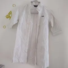 COMME CA DU MODE 半袖シャツ ホワイトストライプ