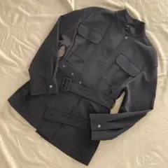 Theory ブラックベルト付きショートコート