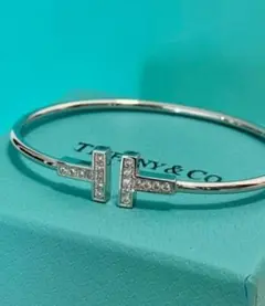 Tiffany & Co. シルバー ダイヤモンドバングル