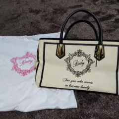 最終値引き　Rady トートバッグ アイボリー/ブラック 保存袋付き