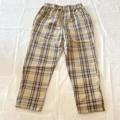 【未使用品】 女の子 長ズボン 130cm チェック柄