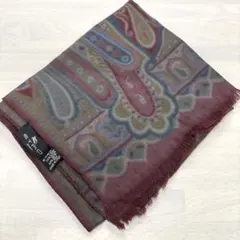 美品✨ETROエトロ　 ペイズリー　ストールスカーフ　 マルチカラー　グリーン