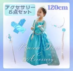 エルサドレス コスプレ 仮装 キッズ 子供　プリンセス お姫様 アクセサリー5点