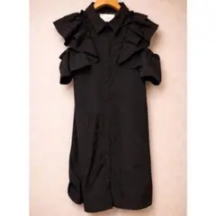 michellMacaron フリルシャツワンピース