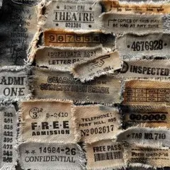 A51 デニムタグ　コーヒー染め　20枚