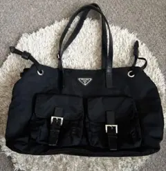 専用　PRADA プラダ　三角プレート　トート　ナイロン　黒　BR3257