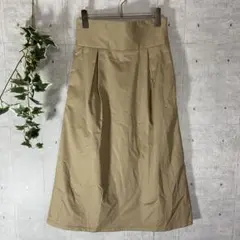 GU スカート ベージュ フレアスカート ロング Mサイズ レディース 古着