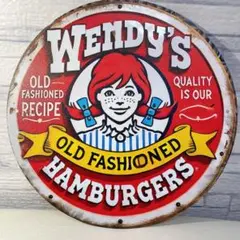 新品　ウェンディーズ Wendy’s ブリキ看板 アメリカン雑貨　ハンバーガー