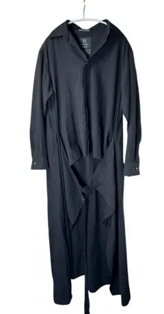 新品タグ付✨ワイズ　ヨウジヤマトモ　ロングシャツワンピース　ブラック　長袖 2025年最新】y s ワンピ ワイズの人気アイテム - メルカリ