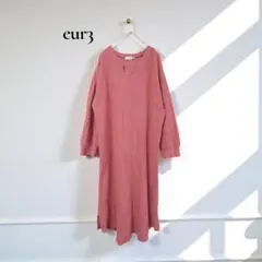 エウルキューブ ワンピース 【1】 キーネック 長袖 ロング リブ d816