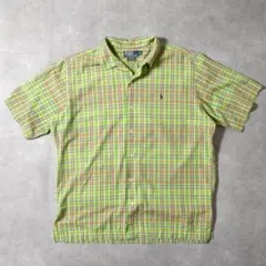 90s ポロ ラルフローレン CALDWELL 半袖 チェックシャツ Polo
