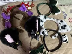 動物モチーフカチューシャ6点セット