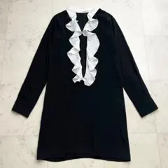 定価11万 N˚21 24SS バックフリルワンピース ブラック 2way