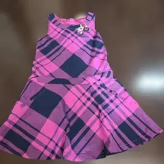 H&M チェック柄ノースリーブワンピース 120