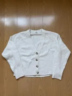 UNIQLO スフレヤーンVネックショートカーディガン（長袖）