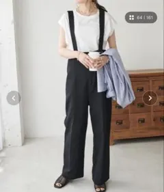 ディスコート コットンツイルサロペット 黒 L