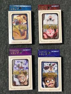 ONE PIECE シーンがいっぱいトランプ 麦わらの一味編 4種 まとめ売り