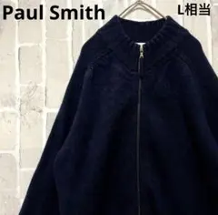 Paul Smith ドライバーズニット セーター 無地 ソリッド シルク混 M