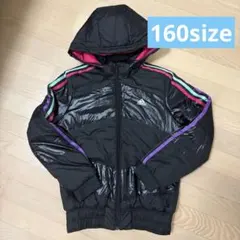 adidas フード付きジャケット J160 黒/ピンク/紫/緑
