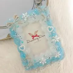 雪 結晶 ホイップデコ トレカケース 硬質ケース 水色 青 ブルー B8 推し活