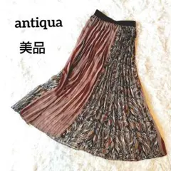 美品！　antiqua　ゆらめく シフォン　ロング プリーツ スカート　大人女子