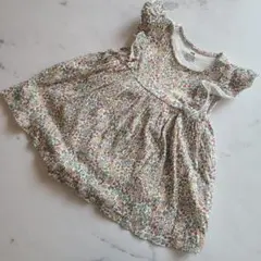 H&M70ワンピース花柄　いちご　さくらんぼ　　オーガニックコットン　6-9m