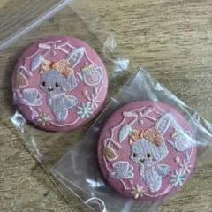 サンリオ刺繍缶バッチ ウィッシュミーメル