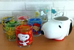 スヌーピーグラス＆マグカップ＆ミニグラス8点セット