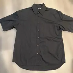 UNIQLO U ユニクロ　ユー　半袖シャツ チェック柄 ダークグレー Mサイズのサムネイル