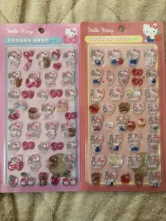 【新品】ハローキティボンボンドロップシール 2パック