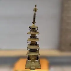 法隆寺 五重塔 金属製 置物 ミニチュア オブジェ インテリア 高さ約47cm 法隆寺 五重塔 金属製 置物 ミニチュア オブジェ インテリア 高さ約