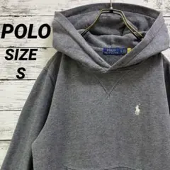 POLO RALPH LAUREN プルオーバーパーカー ポニー刺繍ロゴ グレー
