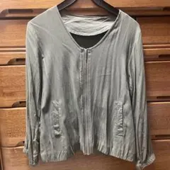 カーキジップアップジャケット Mサイズ