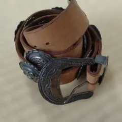 鬼レア✨ラルフローレン 大判コンチョ レザーベルト メキシコ製 