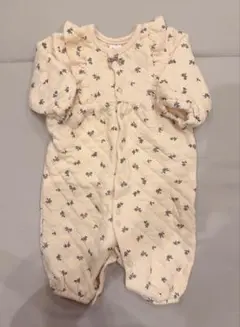 バースデイ futafuta 花柄キルトロンパース 50~70cm