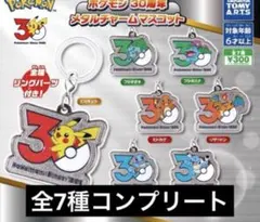 最安値　ポケモン 30周年 メタルチャーム　めじるしアクセサリー　コンプセット