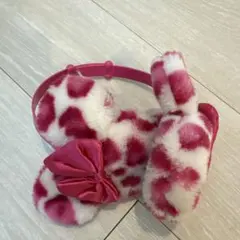 ディズニー ミニー 耳あて ヒョウ柄 イヤーマフ カチューシャ 耳当て