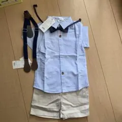 フォーマル　シャツ　サスペンダー　半ズボン　蝶ネクタイ　セット 90cm