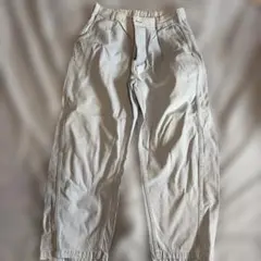 GU ライトブルー ワイドパンツ