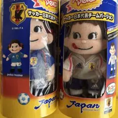 不二家 ペコちゃん サッカー日本代表 ぬいぐるみ 4体セット - メルカリ