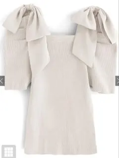 新品♡GRL 2wayリボンストラップパワーショルダーニットトップス