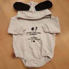 BREEZE SNOOPYフード付きロンパース 耳付き