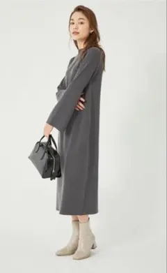 フォルム ハイゲージ Iライン ニット ワンピース