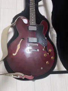 【Epiphone】DOT CH セミアコ チェリー ハードケース付き